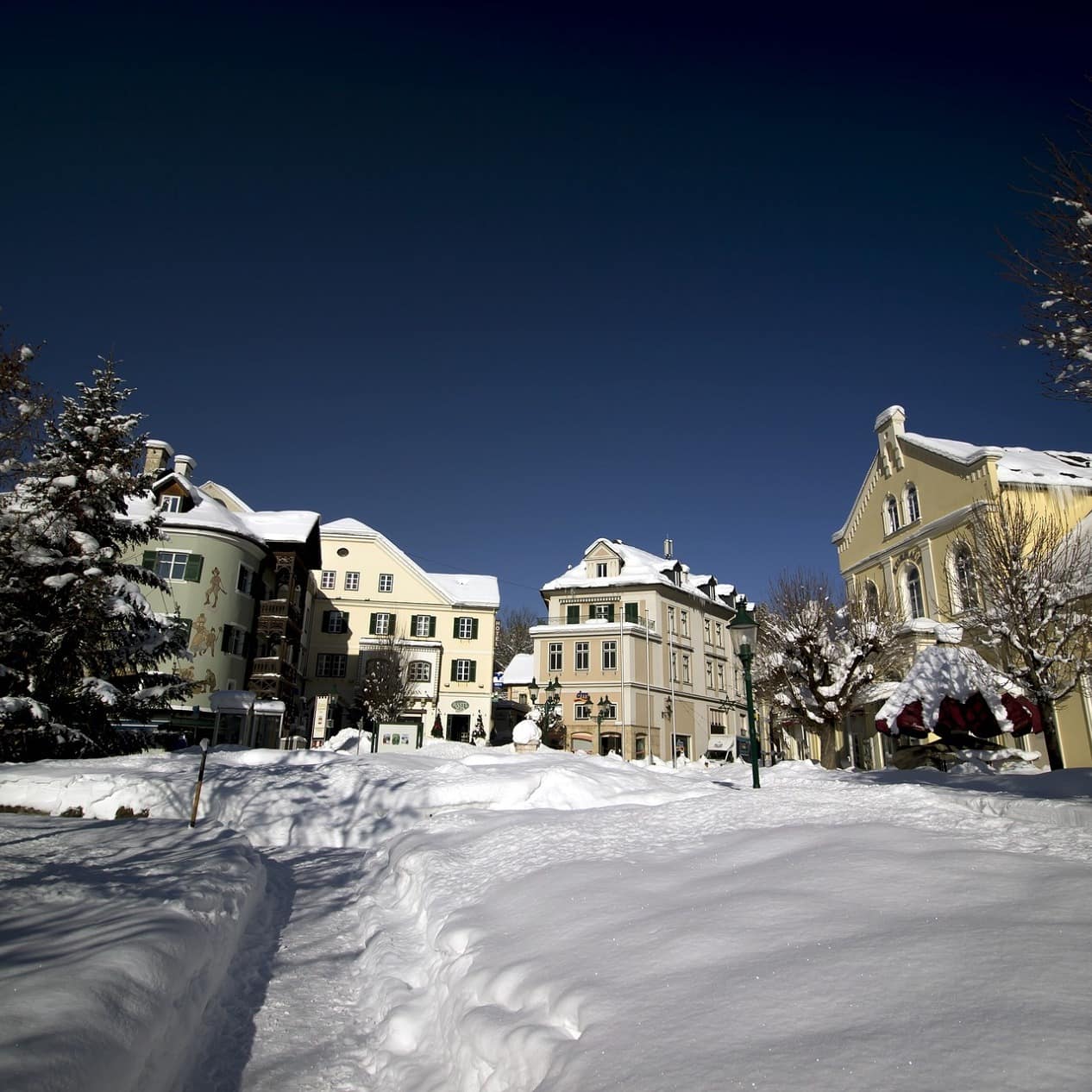 Winterromantik in Bad Ausee in der Steiermark.