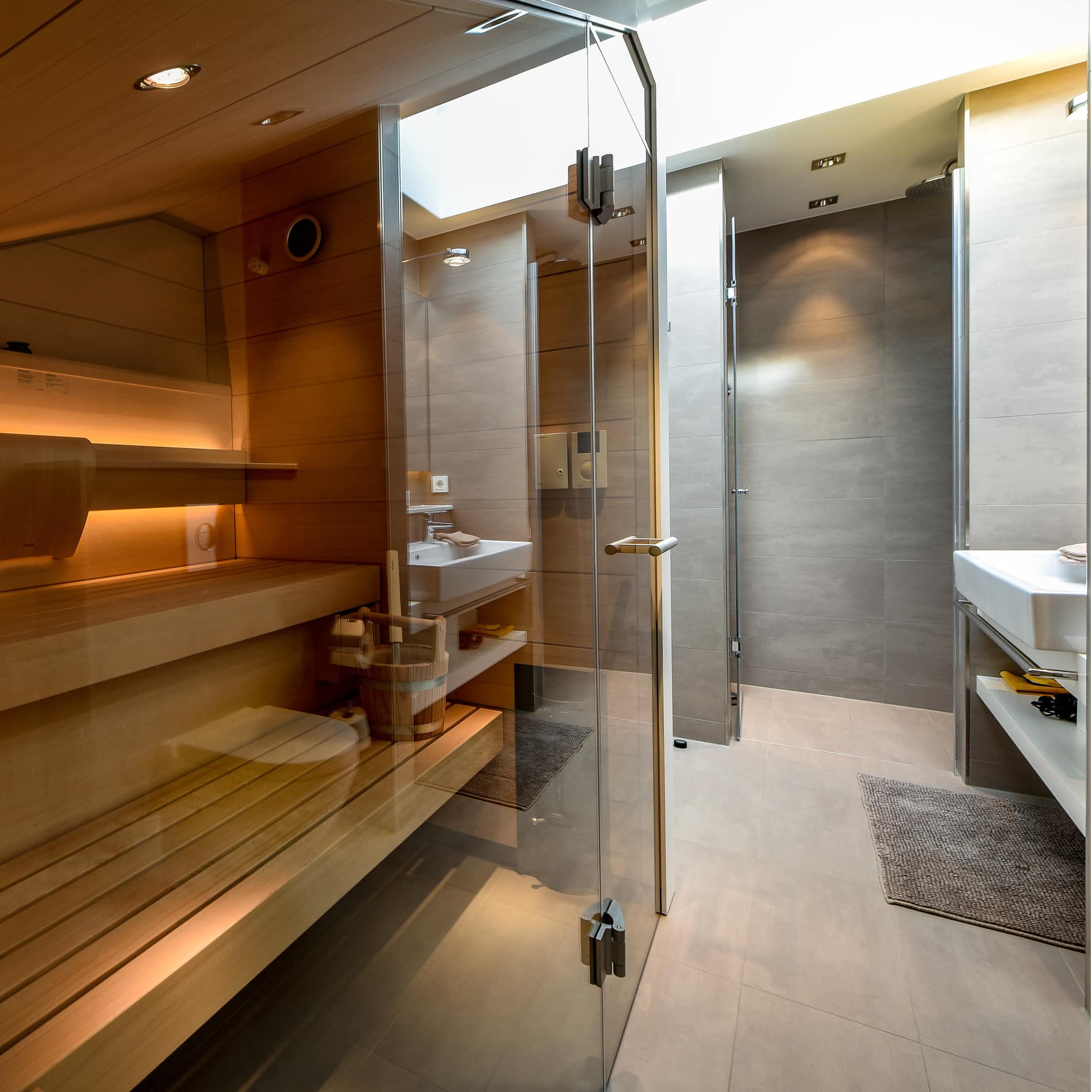 Private Sauna in einer Luxus-Ferienwohnung in Scharbeutz