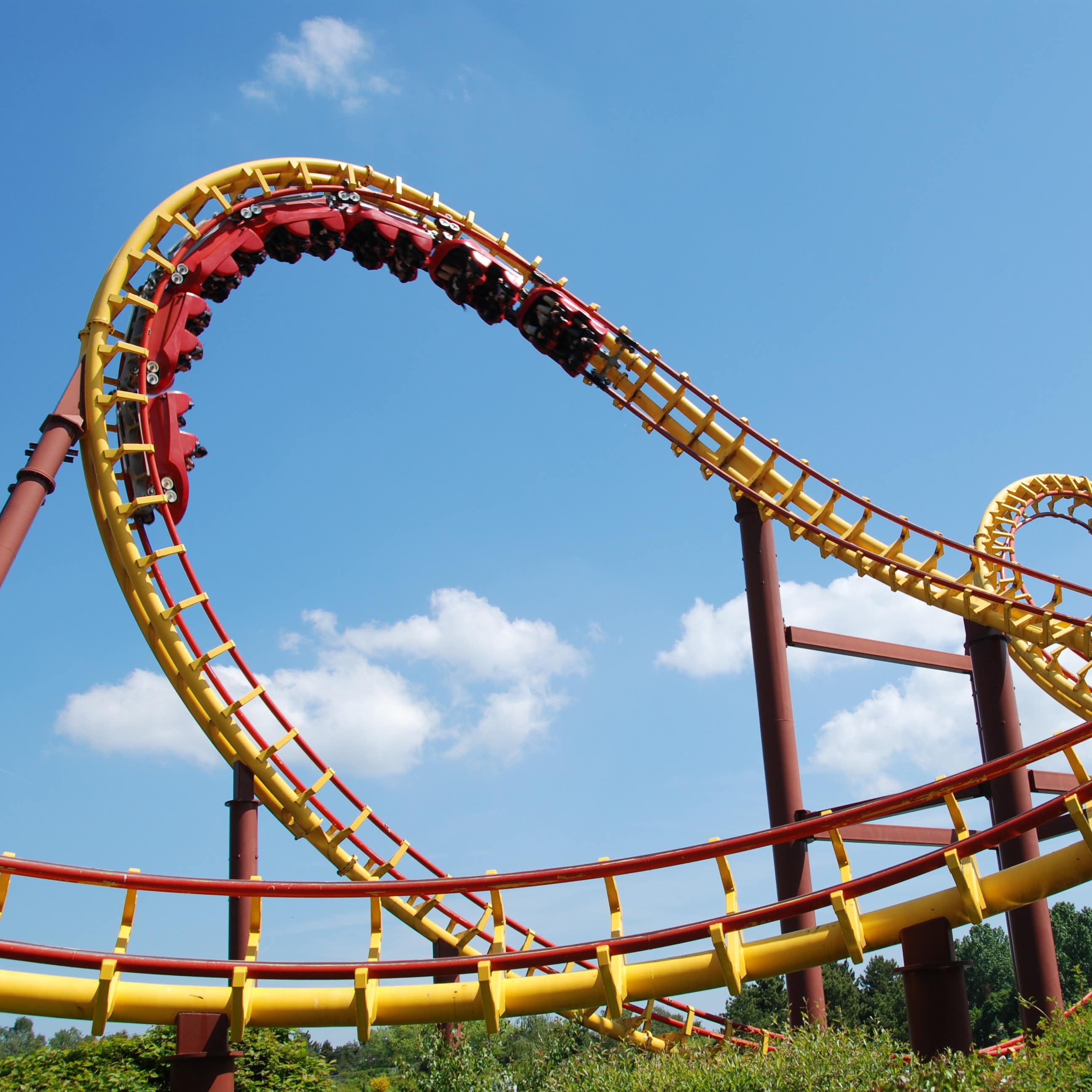 Eine Achterbahn im Parc Astérix