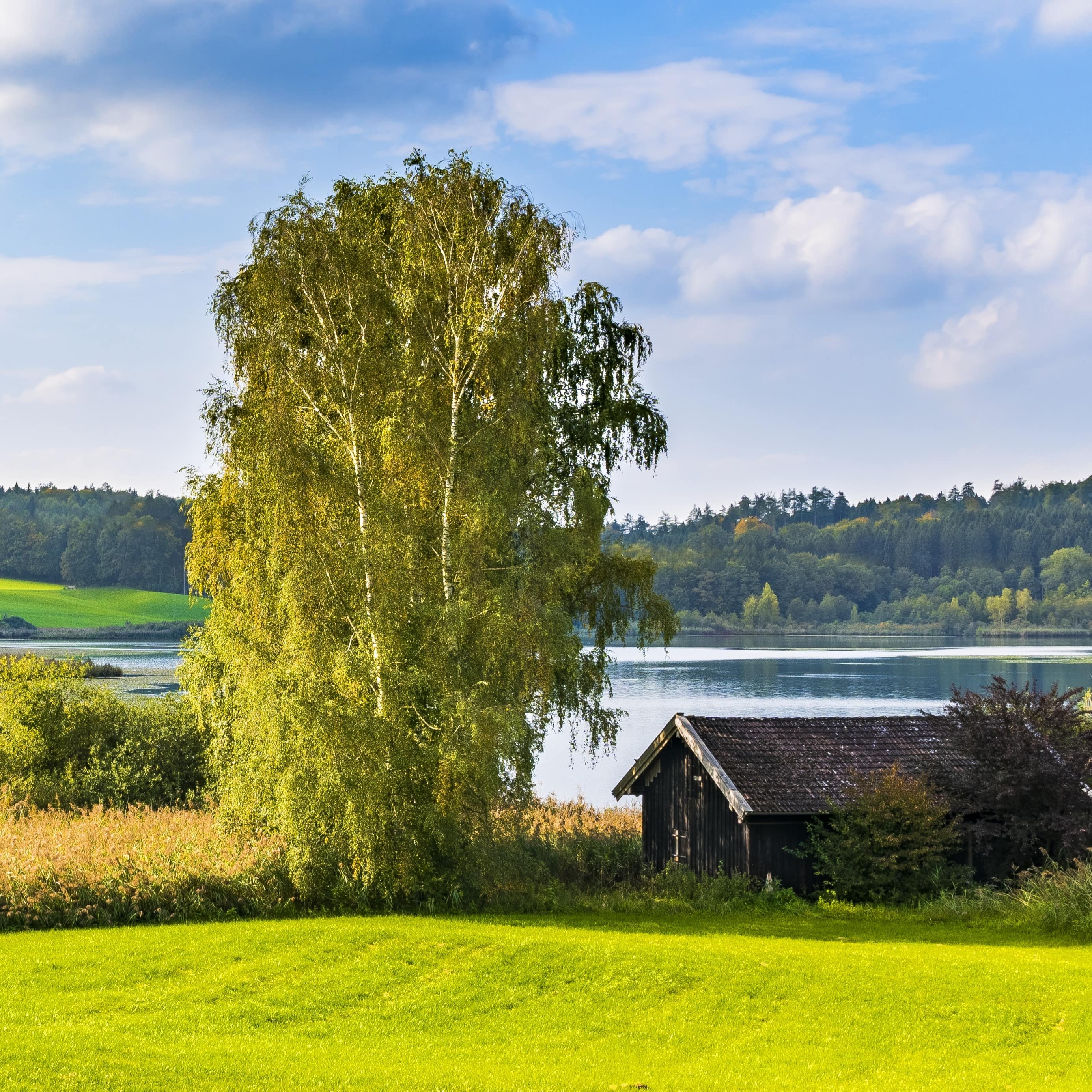 Hütte am See in Bayern