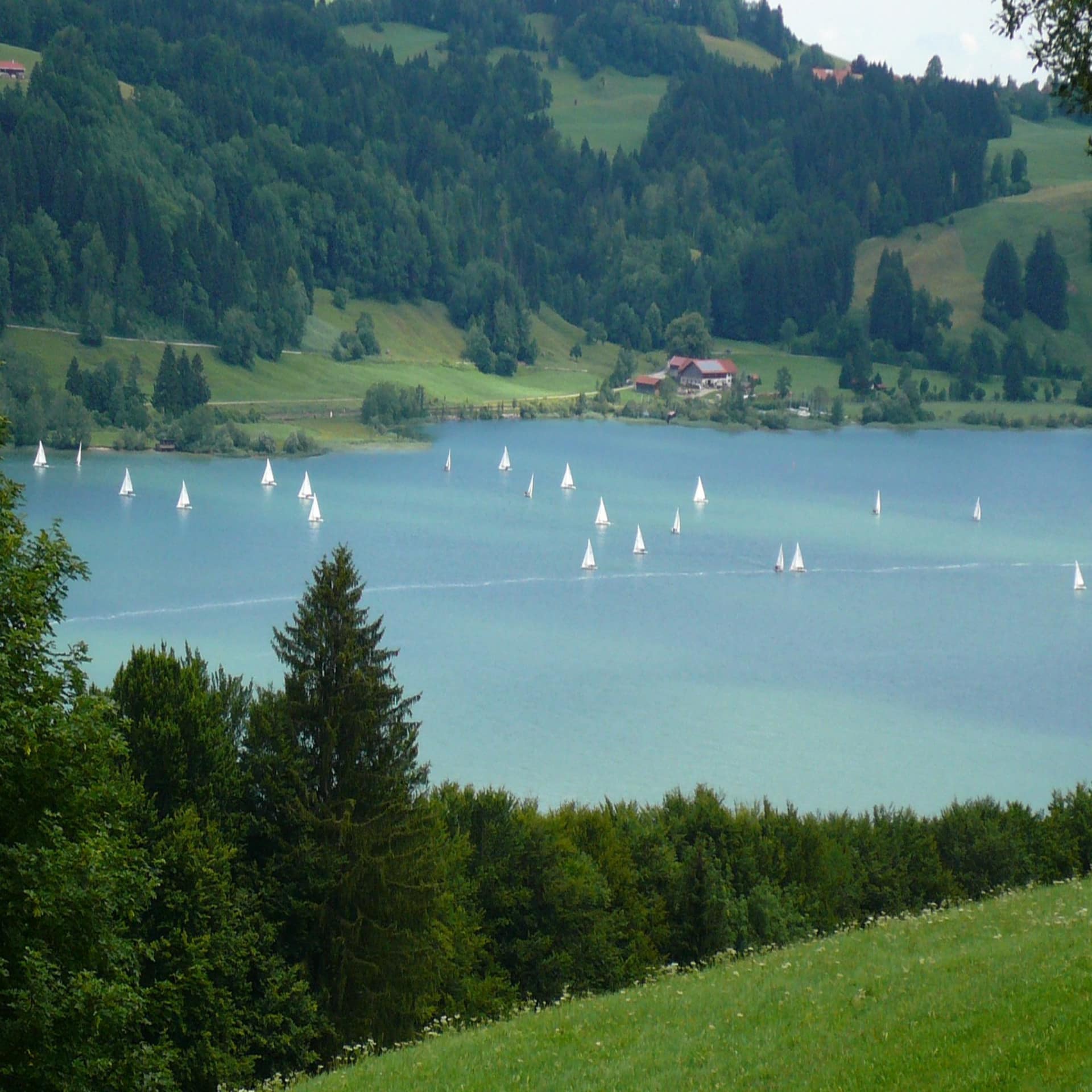 In diesem landestypischen Mehrparteienhaus finden Sie gemütliche Ferienwohnungen. Von den Balkonen blicken Sie auf die Bergwelt ringsherum.