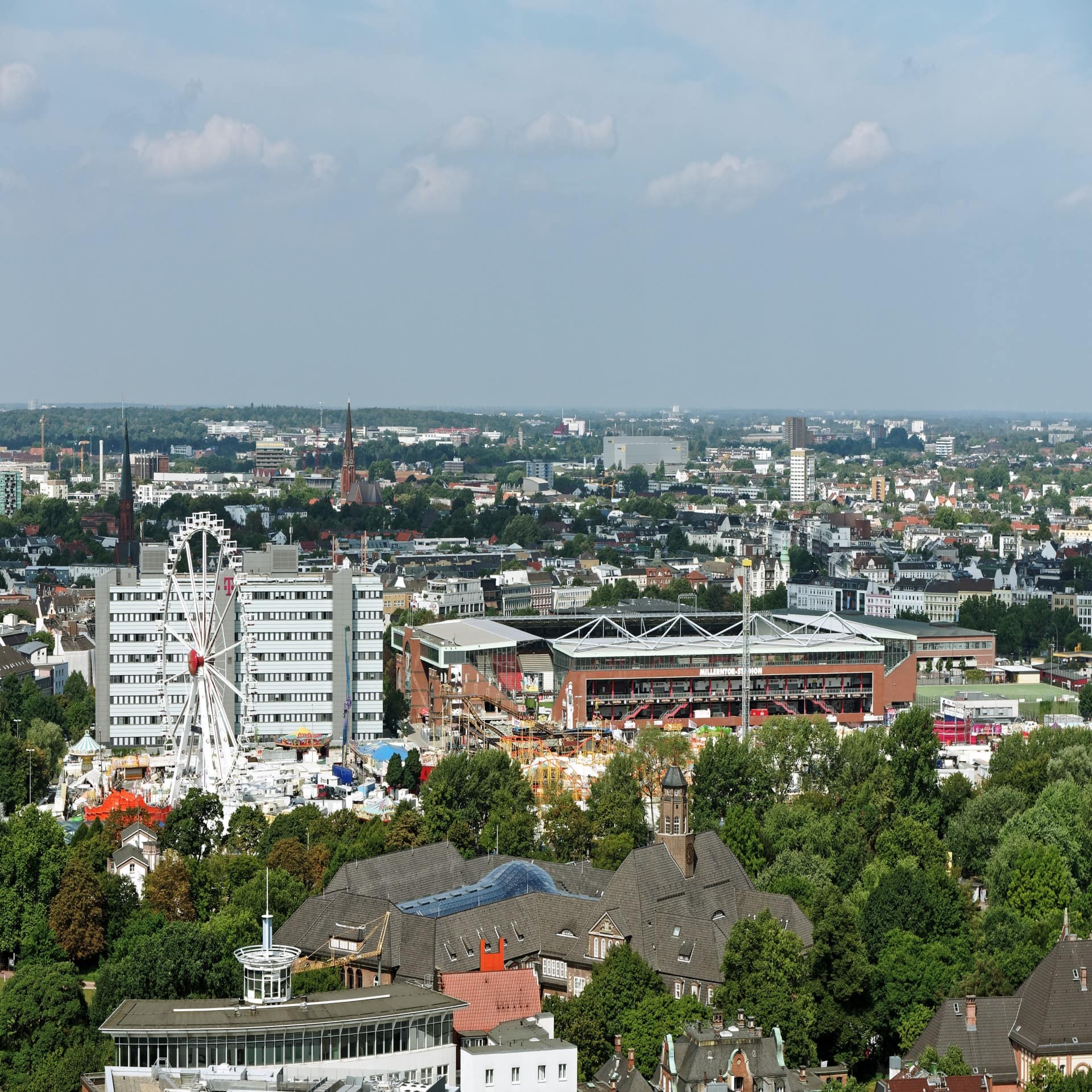 Panoramablick auf Hamburg Altona.