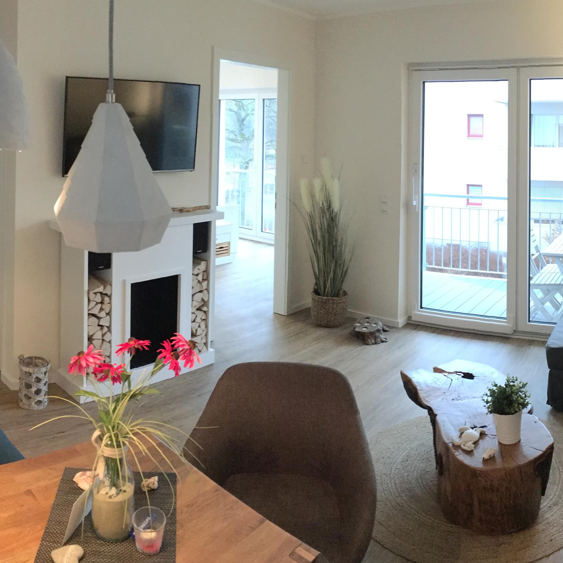 Ferienwohnung in Bansin auf Usedom mit Kamin und Sonnenbalkon