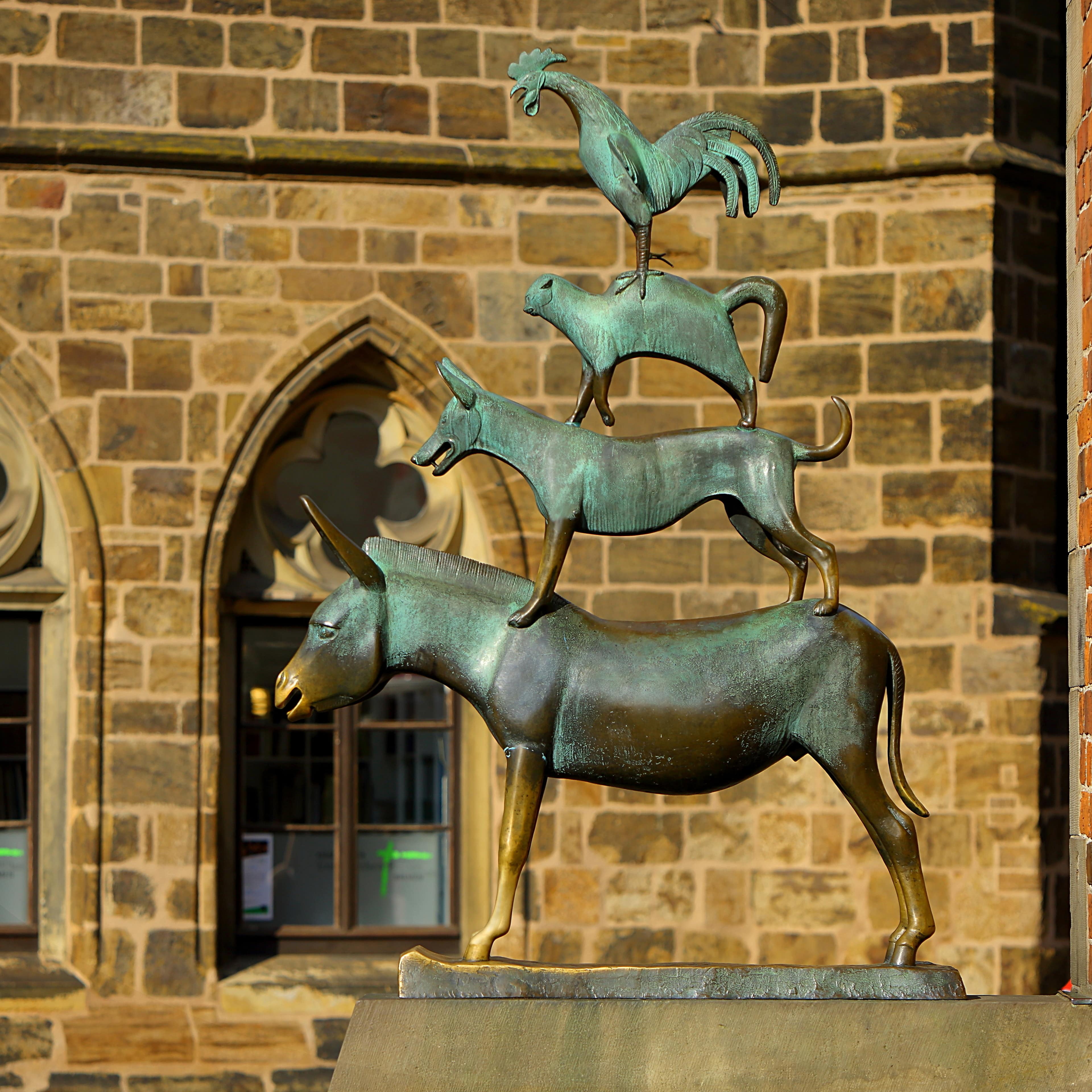 Statue der Bremer Stadtmusikanten.