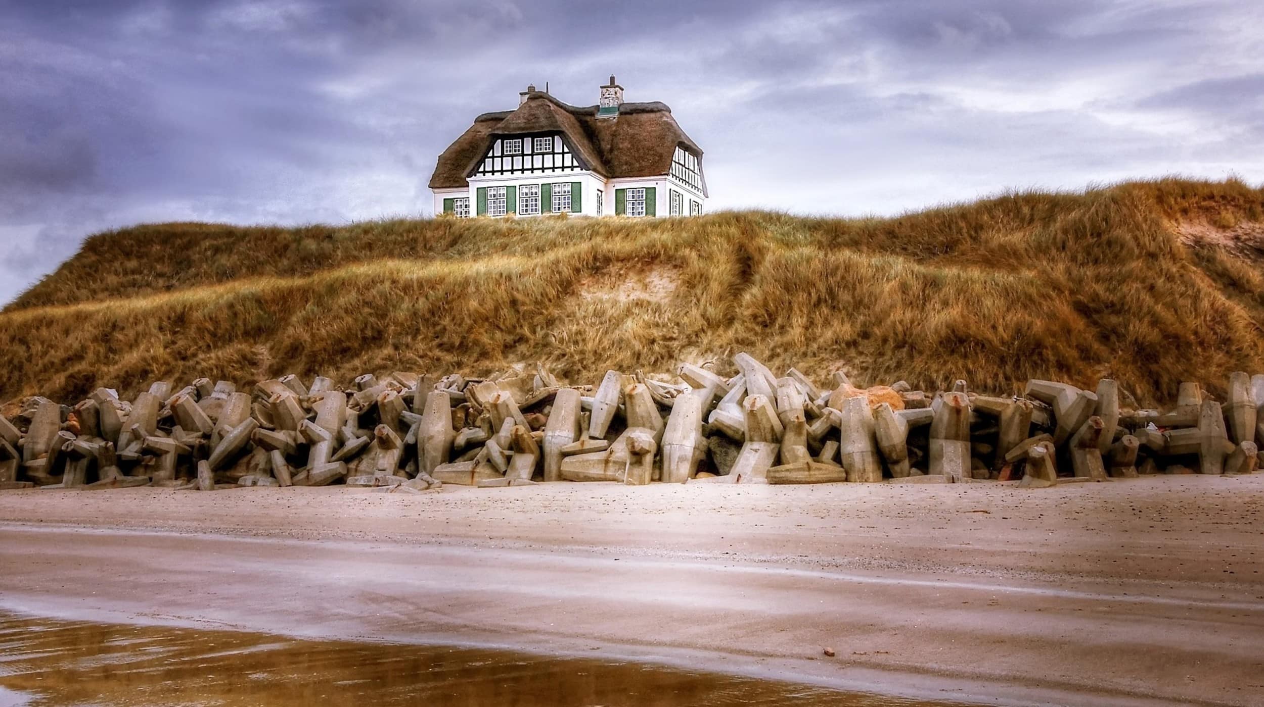 Ferienhaus direkt am Wasser an der Nordsee