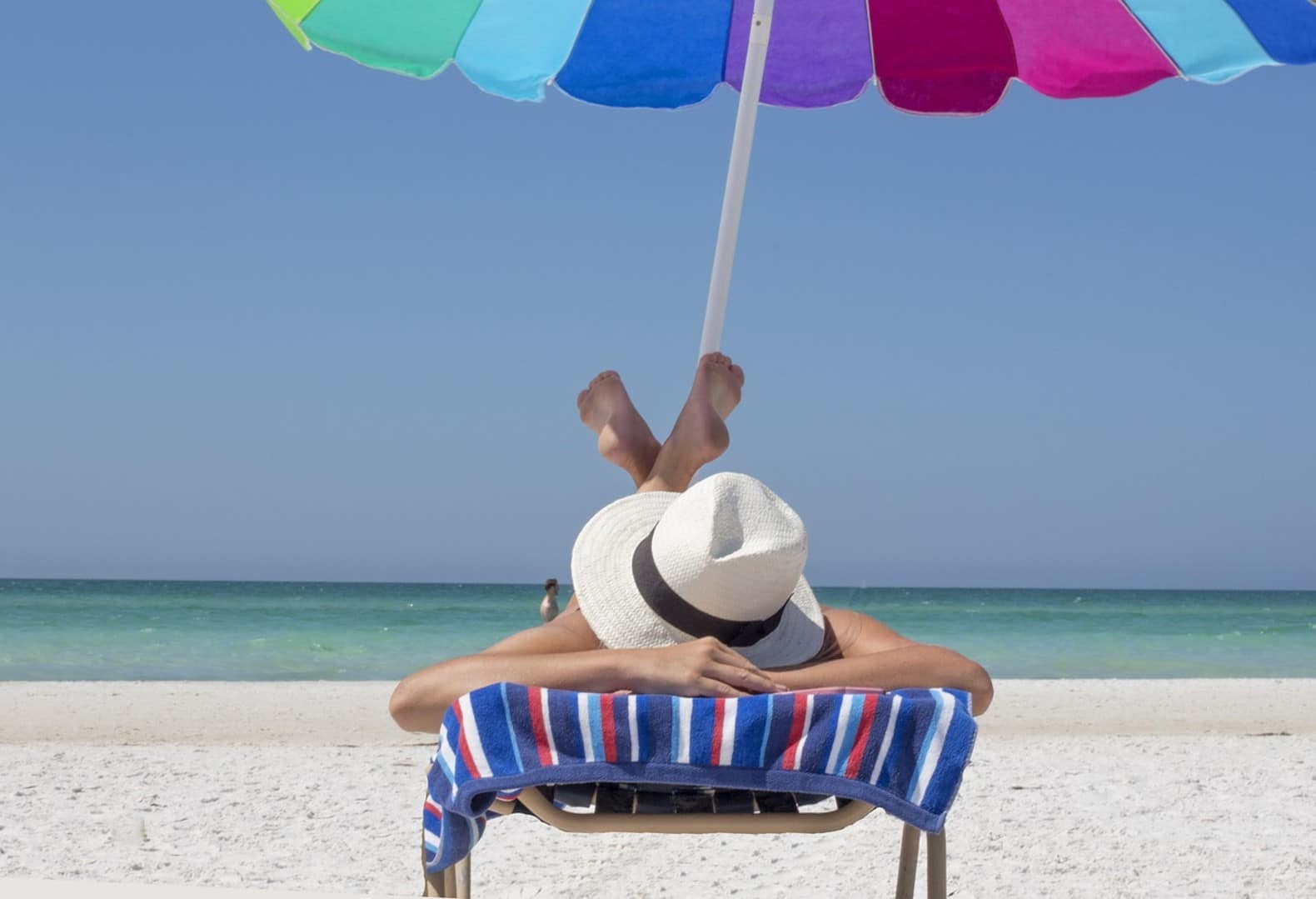 Lazing on a white-sand beach in Florida looks like heaven