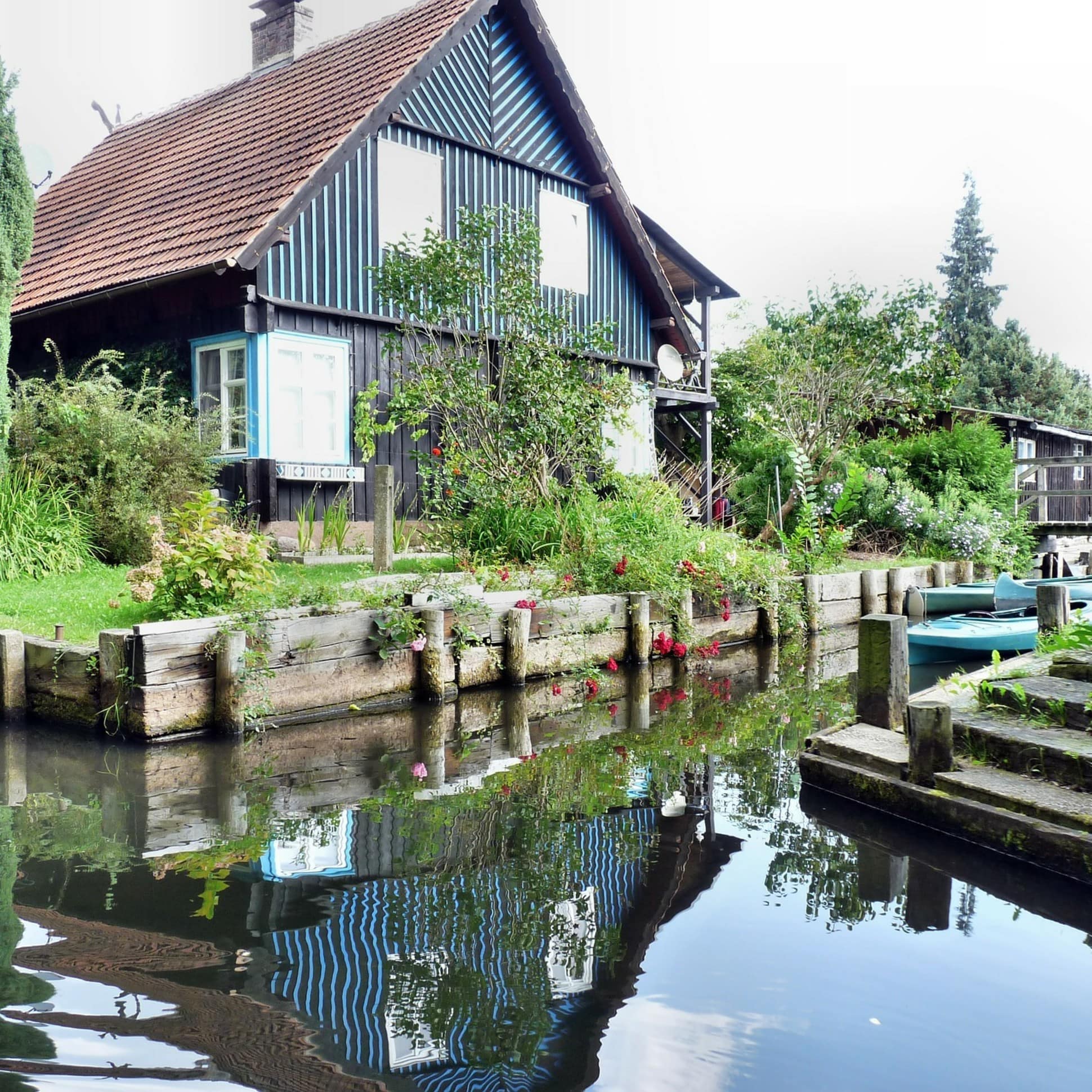 Bungalow direkt am Wasser im Spreewald