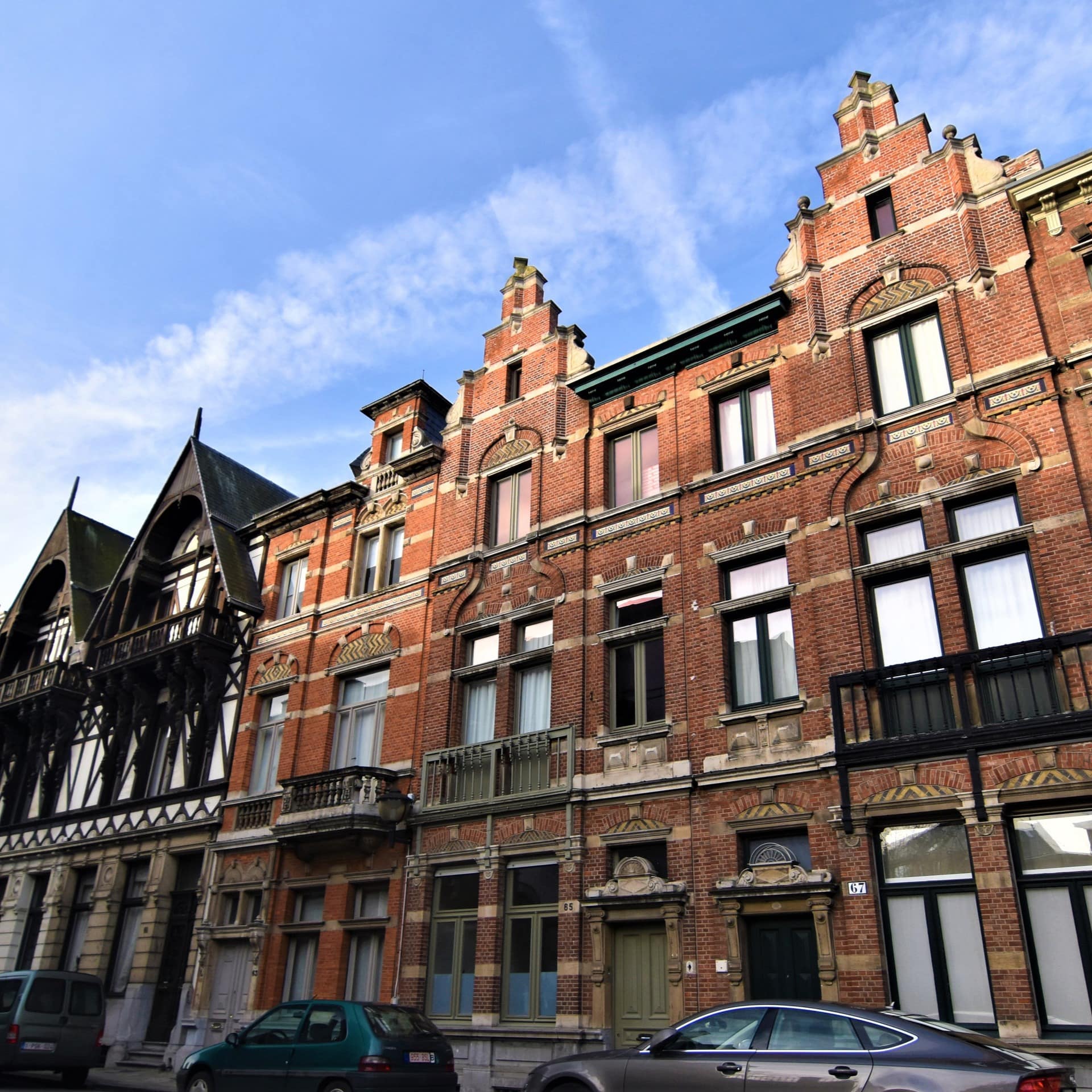 Hausfassade einer Ferienwohnung mitten in der Altstadt von Antwerpen
