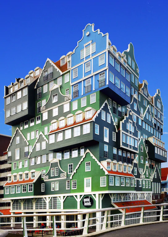 photo of the lego hotel in amsterdam